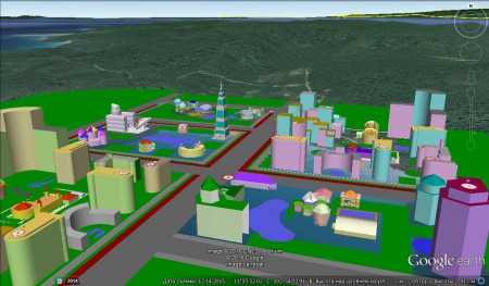 Вот так красиво выглядит город Аметист на местности.